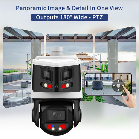 EmpireTech PTZ3E10X-T180 1/2.8" CMOS 8MP+4MP 10x Starlight TiOC Network Panoramic & PTZ Camera