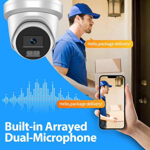 EmpireTech IPC-T2387G3-SLRB 1/1.8"CMOS 8MP Smart Hybrid Light with ColorVu Fixed Turret Network Camera, DS-2CD2387G3-LIS2UY/S(L)(RB)