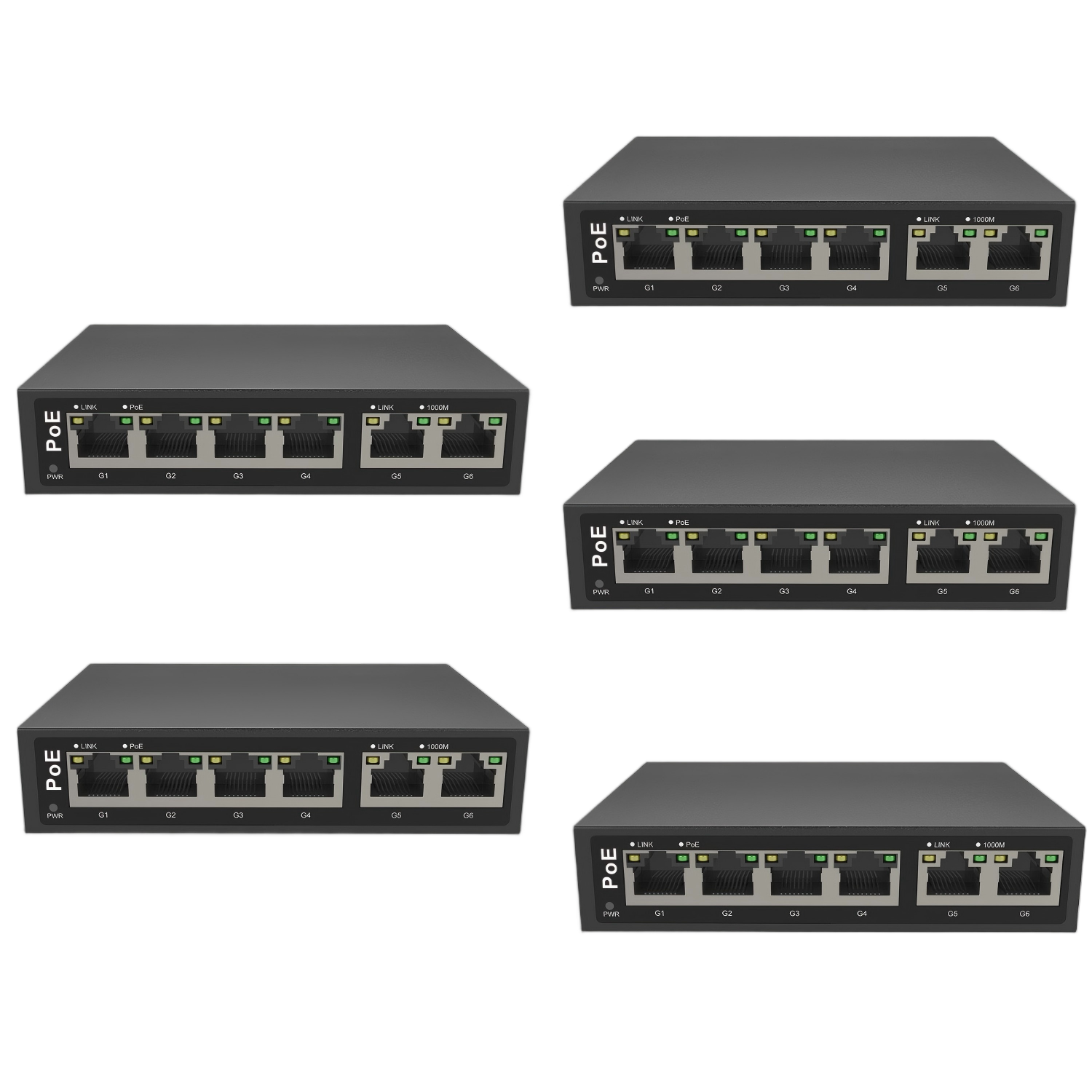 EmpireTech POE4CH-110W Gigabit 6-port PoE switch - EmpireTech
