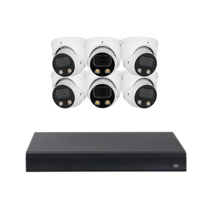 EmpireTech Kit5 8/16-Camera Capable NVR System With 8MP 1/1.2" CMOS Turret Camera IPC-Color4K-T White - EmpireTech