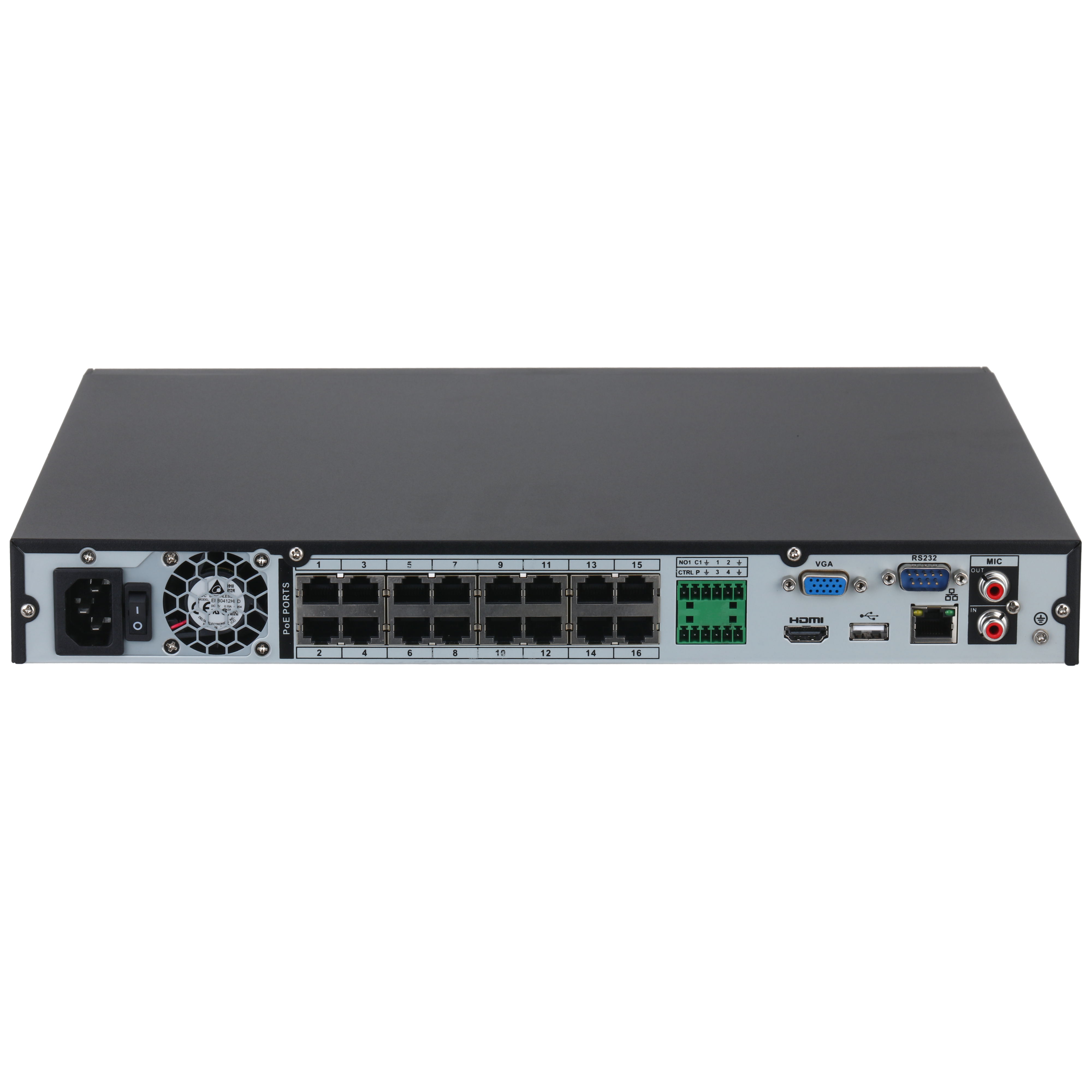 EmpireTech NVR4216-16P-4KS3 16CH 1U 16PoE 2HDDs Lite Network Video Recorder - EmpireTech