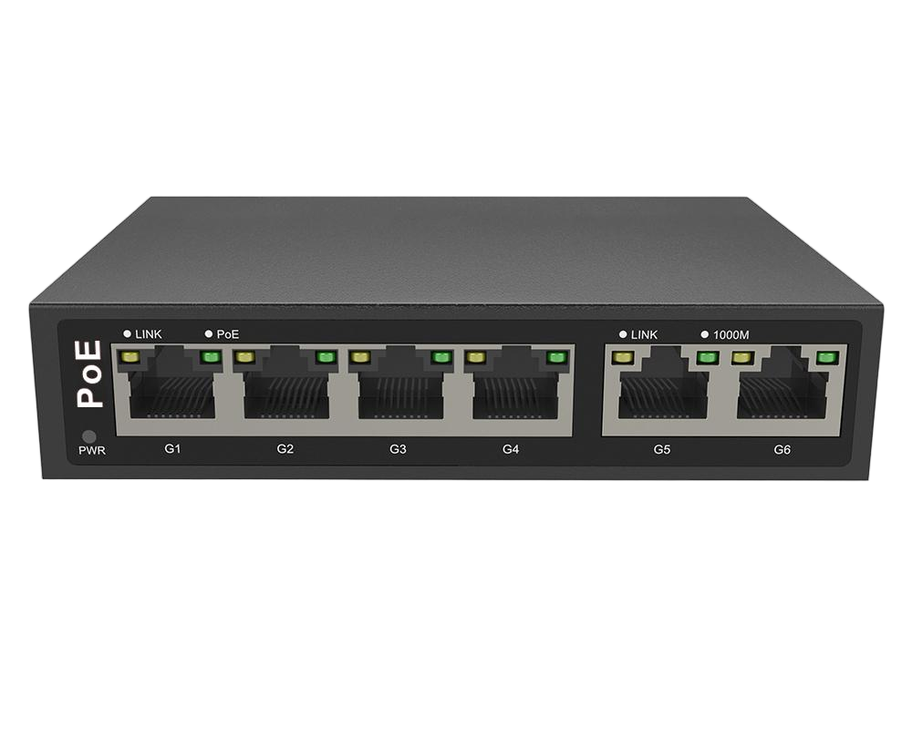 EmpireTech POE4CH-110W Gigabit 6-port PoE switch - EmpireTech