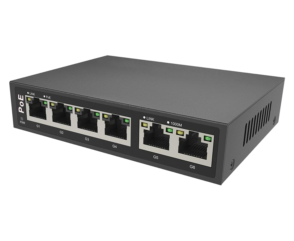 EmpireTech POE4CH-110W Gigabit 6-port PoE switch - EmpireTech
