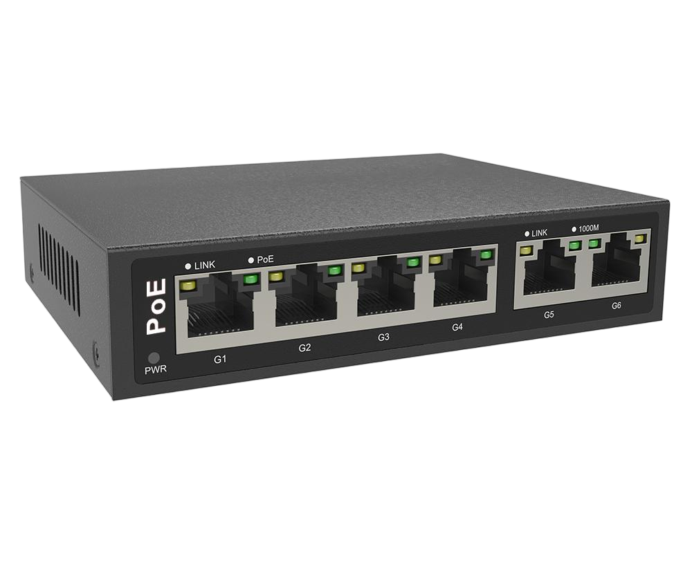 EmpireTech POE4CH-110W Gigabit 6-port PoE switch - EmpireTech